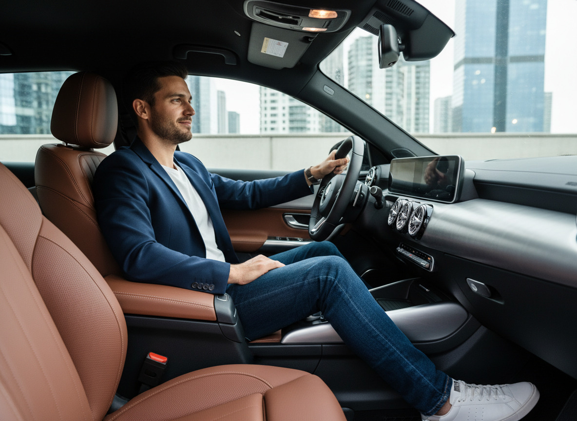 Homme détendu dans l