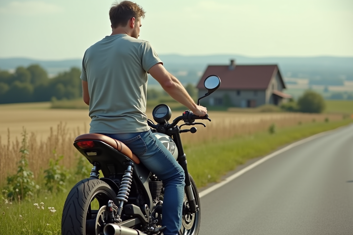 Homme vérifiant le niveau de carburant d
